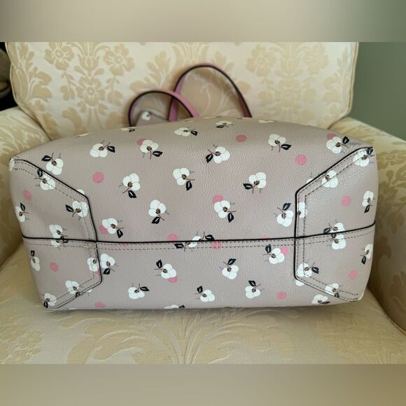NWOT Kate Spade ♠️ New York Floral Ditsy Tote Beige With Matching Zipper Pouch - Picture 9 of 16